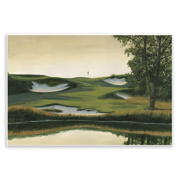 Golf Course Terrain by Michael Willett 1-Piece Unframed Nature Graphic Art Print 13 in. x 19 in.