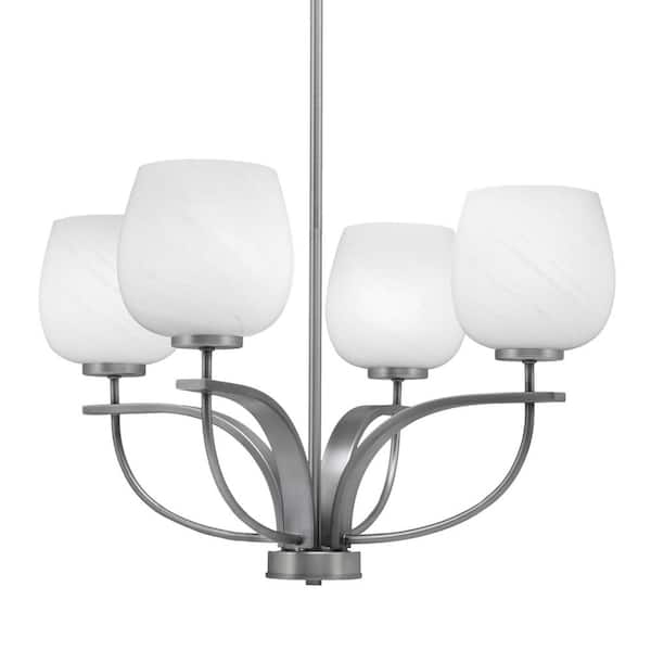 Unbranded Olympia 4-Light Graphite Shaded Chandelier