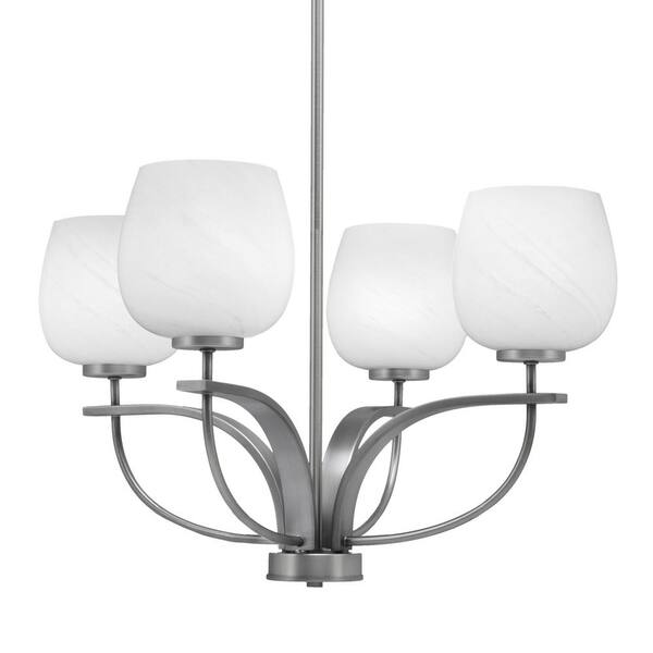 Lighting Theory Olympia 4-Light Graphite Shaded Chandelier
