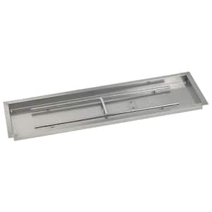 48 in. x 14 in. Stainless Steel Rectangular Drop-In Fire Pit Pan