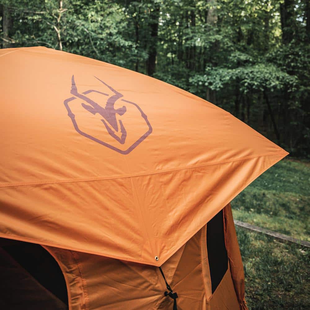 Gazelle 4-Person Orange Polyester Camping Tent with Carry Bag