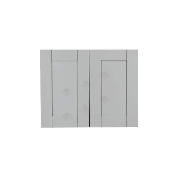 LIFEART CABINETRY Anchester Assembled 36x24x12 in. Wall Cabinet with 2 Doors 1 Shelf in Light Gray
