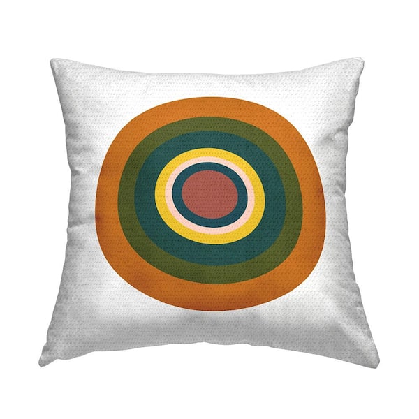 Stupell Industries Earthy Circle Shape Multi-Color Square Outdoor Throw Pillow