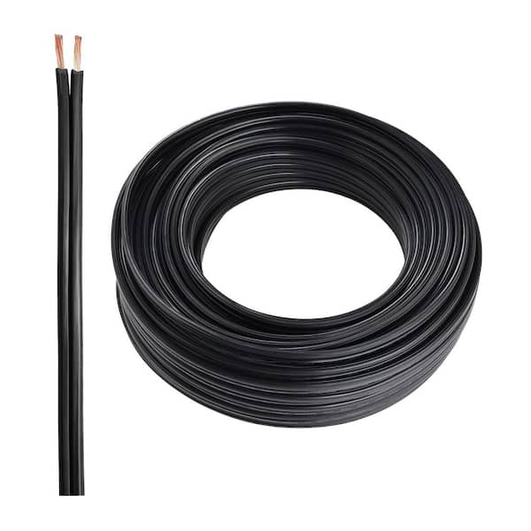 Low Voltage Landscape Wire 100 ft. 12/2 Gauge Black Stranded Pure Copper Sprinkler Wire Cut to Length