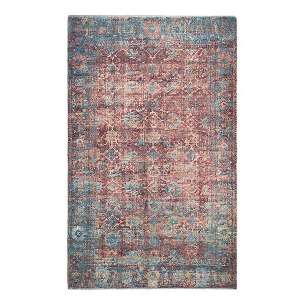 Guru Contemporary Transitional Jute Red 8 ft. x 10 ft. Hand Loomed Area Rug