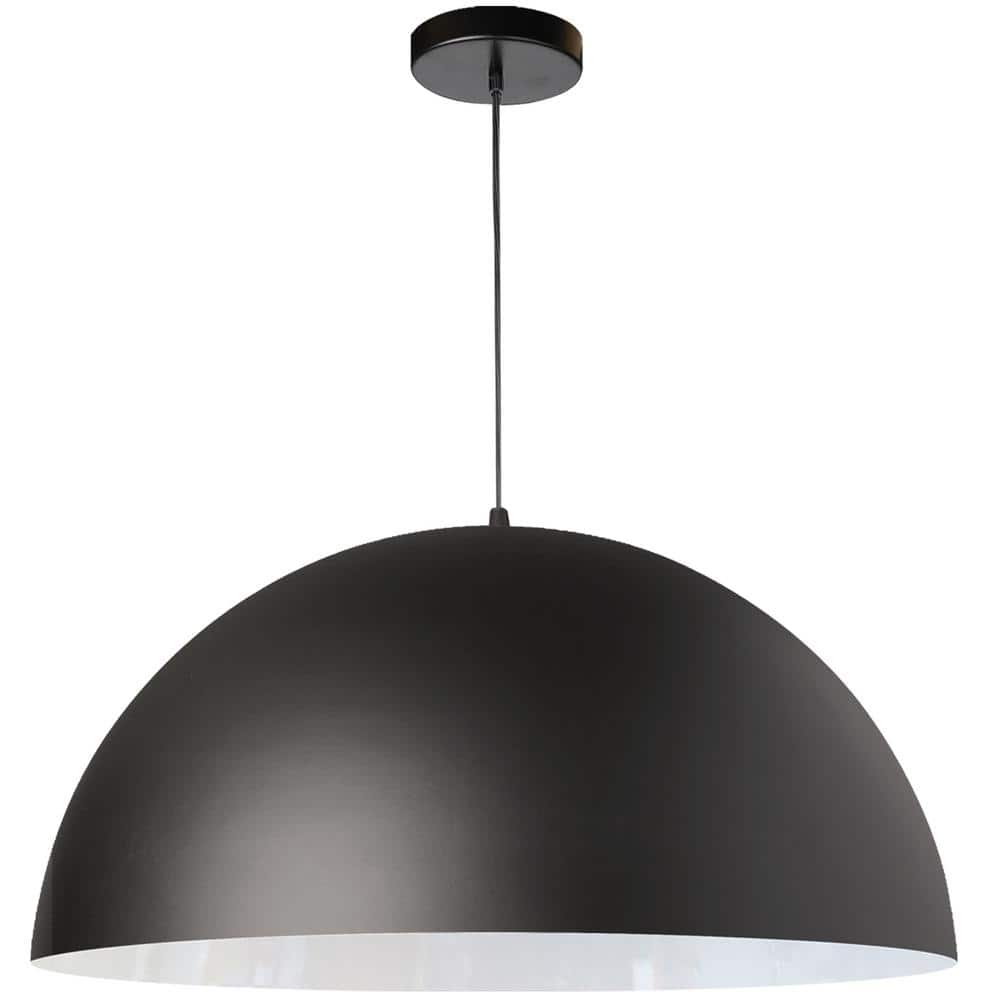 Ofelia 1 -Light Matte Black LED Pendant with Matte Black Metal Shade