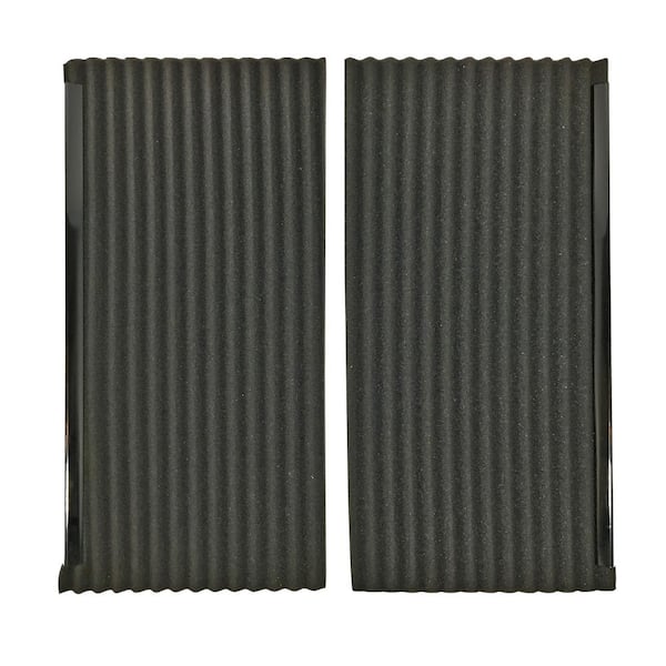 Tishita Window Air Conditioner Side Panels Foam Insulation and Foam Strip Self Paste, Size: 43.2cmx22.8cm, Black