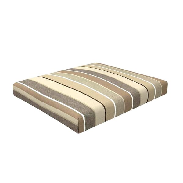Cushion 19 x 18 x 3 Sunbrella Outdoor Patio Dining Chair Cushions with High-Density Foam Spectrum Sesame