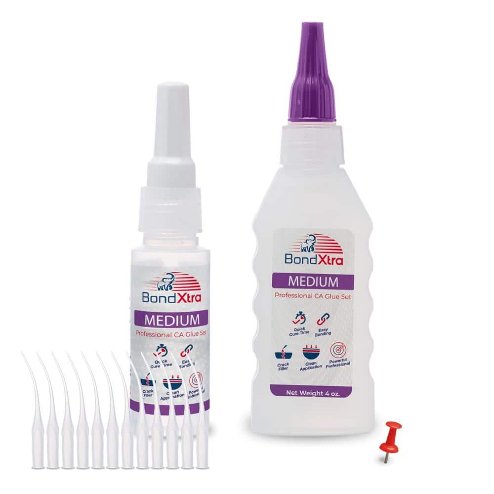 BXM4 CA Glue Set 4 oz. Medium Viscosity, Premium Super Glue Kit, Clear (1 p
