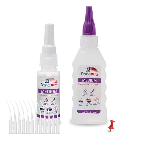 BXM4 CA Glue Set 4 oz. Medium Viscosity, Premium Super Glue Kit, Clear (1 pack)