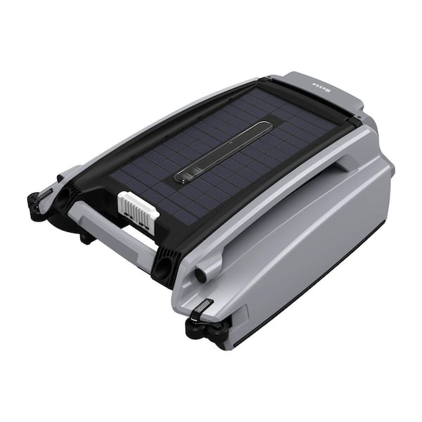 SE Plus Solar Powered Automatic Robotic Pool Vacuum Skimmer with Dual Charging (Grey)