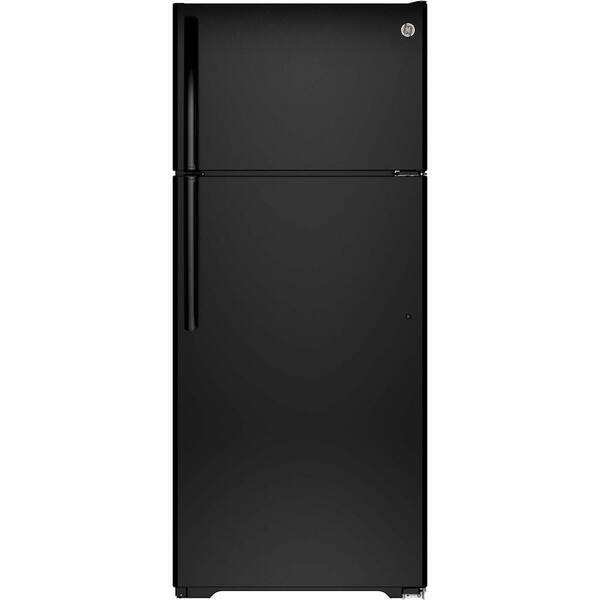 GE 17.5 cu. ft. Top Freezer Refrigerator in Black, ENERGY STAR