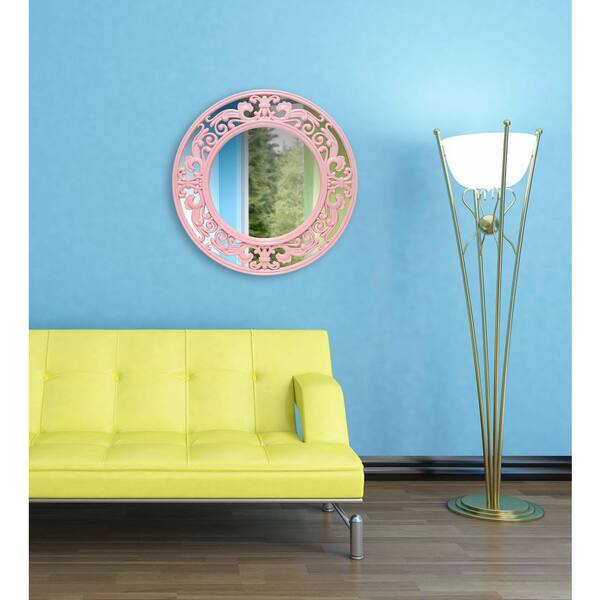 17.5 Franc Round Hanging Wall Mirror With Metal Chain Gold - Infinity  Instruments : Target