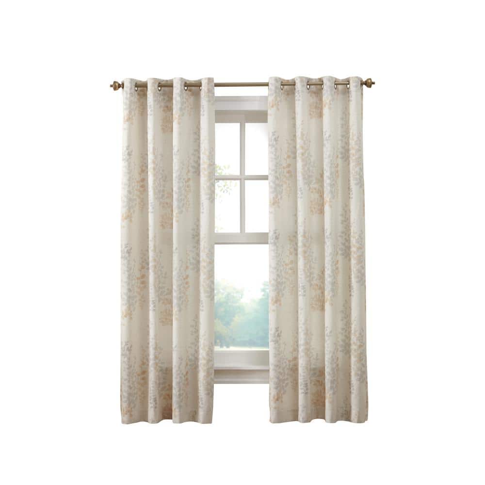 Ivory Light Filtering Grommet Pleated Linen Window Panel
