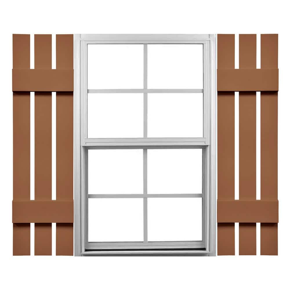 TailorMade 12 in. W x 41 in. H Vinyl Board and Batten Shutters Pair in Treated Cedar price history on PriceWatchPro