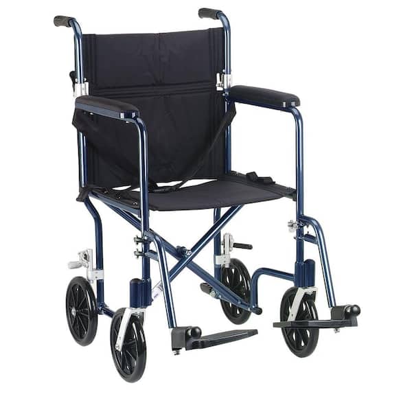 Drive 17 in. Flyweight Lightweight Transport Wheelchair