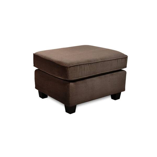 Sofab Muse Upholstered Fabric Ottoman in Brown