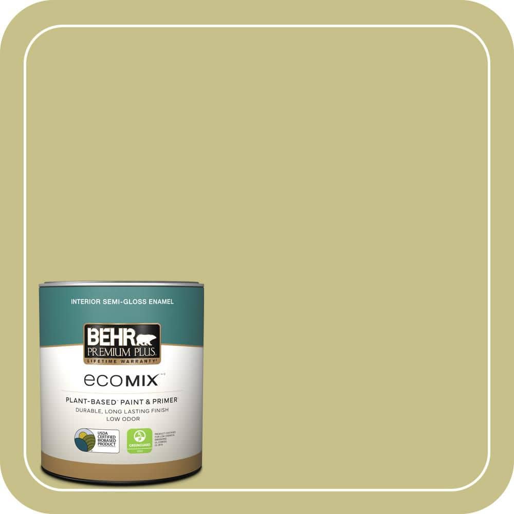 1 qt. #PPU9-11 Wheat Grass Semi-Gloss Enamel EcoMix Plant-Based Interior Paint & Primer price history on PriceWatchPro