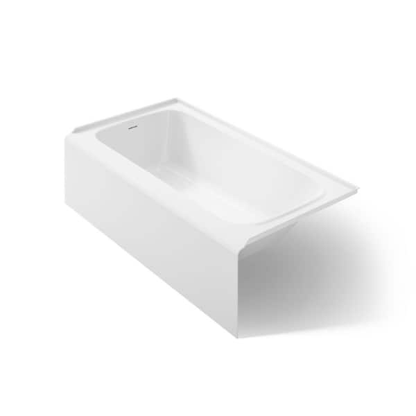 Paces 60 in. x 32 in. Soaking Bathtub with Left Hand Drain in White