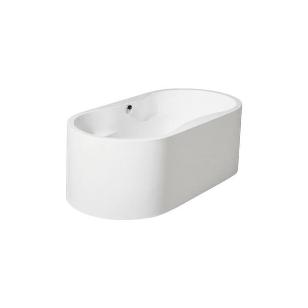 Aquatica PureScape 309A 4.92 ft. Acrylic Center Drain Oval Bathtub in White