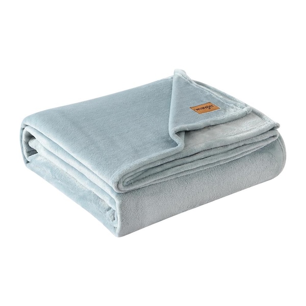 Wrangler Blue Solid Plush Fleece Full/Queen Blanket