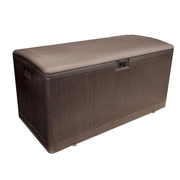 Plastic Development Group 105 Gal. Java Storage Deck Box with Soft-Close Lid
