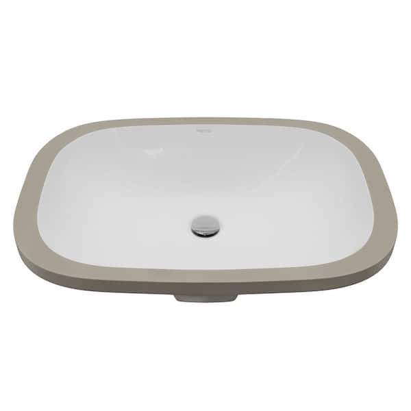 Valera 20-1/4 in. x 14-3/8 in. Oval Undermount Vitreous China Bathroom Sink in White