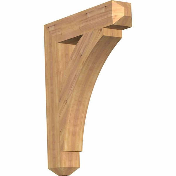 Ekena Millwork 5.5 in. x 38 in. x 30 in. Western Red Cedar Thorton Craftsman Smooth Bracket
