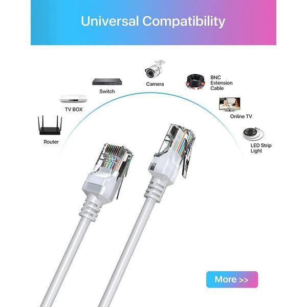 ZOSI 100 ft. High Speed Cat5e Ethernet Cable Network RJ45 Wire