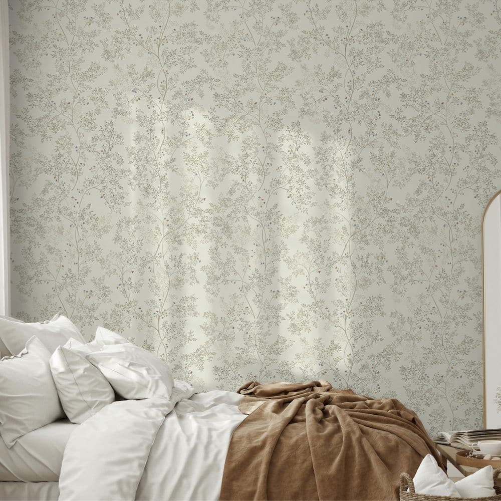 Posies Champagne Premium Matte Non Woven Wallpaper (4 panels total 64.30 Sq ft) price history on PriceWatchPro