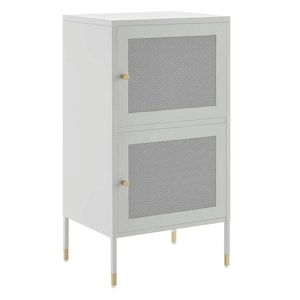 Covelo Light Gray 33 in. Accent Storage Cabinet