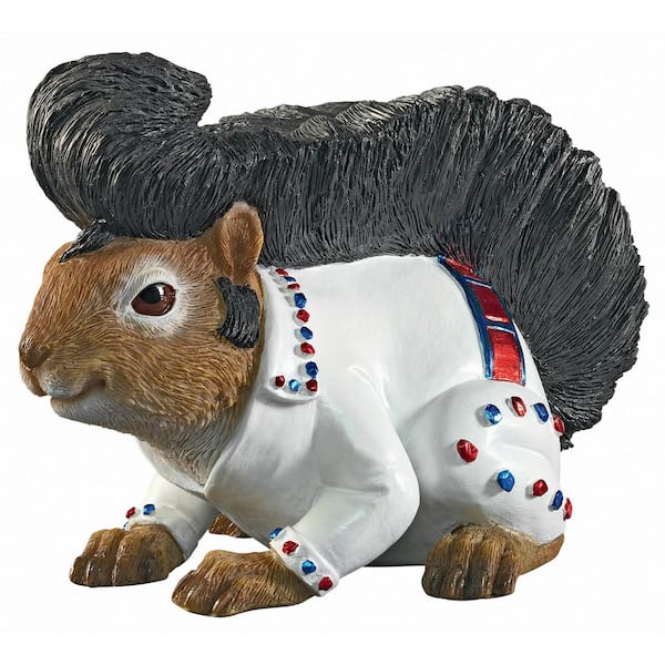 Design Toscano 5 in. H Elmer the Rock and Roll Squirrel Garden Statue