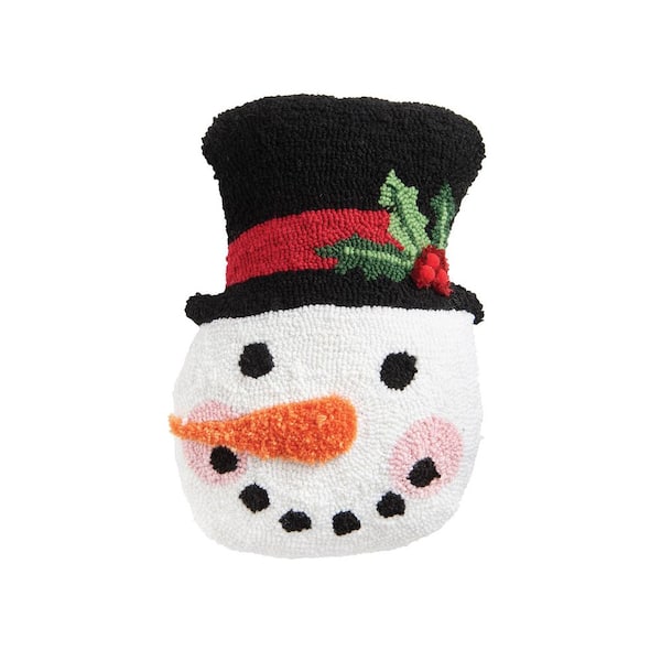 C&F Home White Snowman Shaped Winter Christmas Throw Pillow