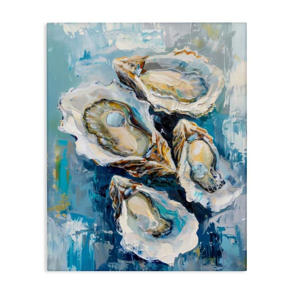 Freshly Shucked Oysters by LSR Design Studio Unframed Food Graphic Art Print 48 in. x 36 in.