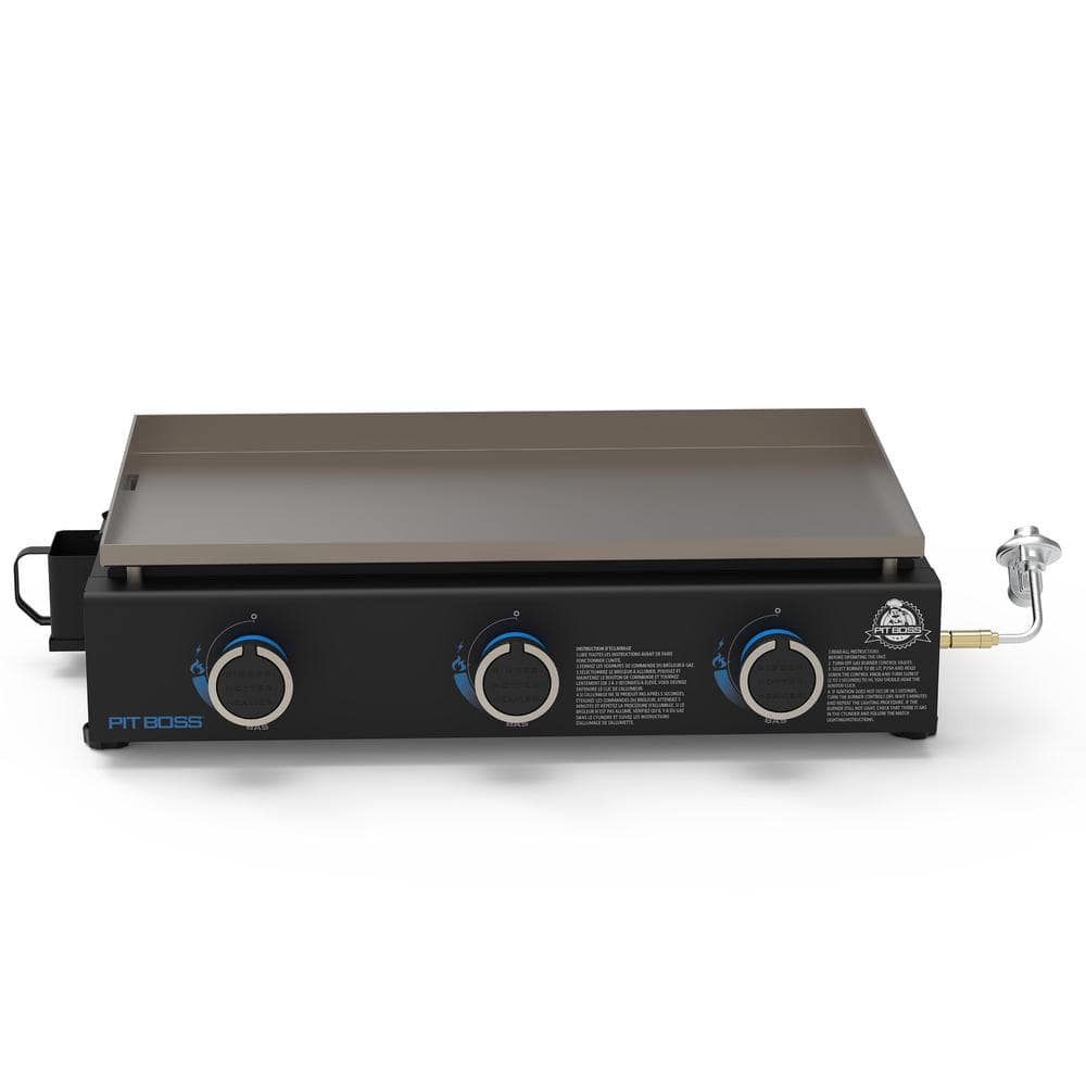 Pit Boss 3-Burner Black Propane Tabletop Gas Griddle with Cover