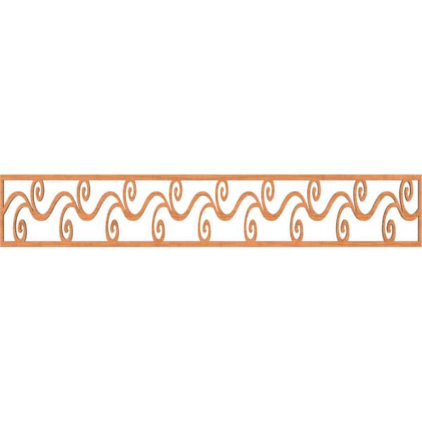 Ekena Millwork Tilden Fretwork 0.25 in. D x 46.625 in. W x 8 in. L Cherry Wood Panel Moulding