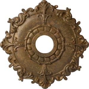 1-1/2 in. x 18 in. x 18 in. Polyurethane Riley Ceiling Medallion, Rubbed Bronze