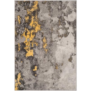 Adirondack Gray/Yellow 8 ft. x 10 ft. Abstract Area Rug