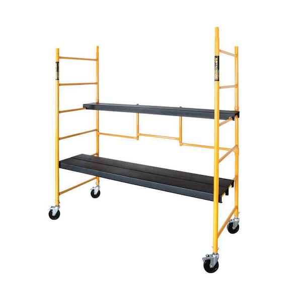 Jobsite Series Baker 6.5 ft. H x 6.25 ft. W x 2.5 ft. D Scaffold Work Platform with Wheels, 850 lbs. Capacity