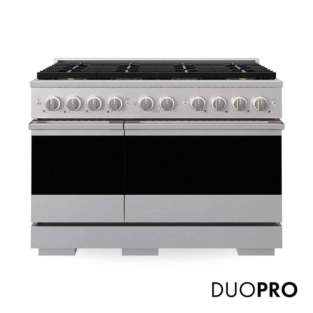 48 in. 6.7 cu. ft. Marino Gas Range with 8 Burner DuoPro Cooktop and Dual Ovens in Satin Stainless Steel price history on PriceWatchPro