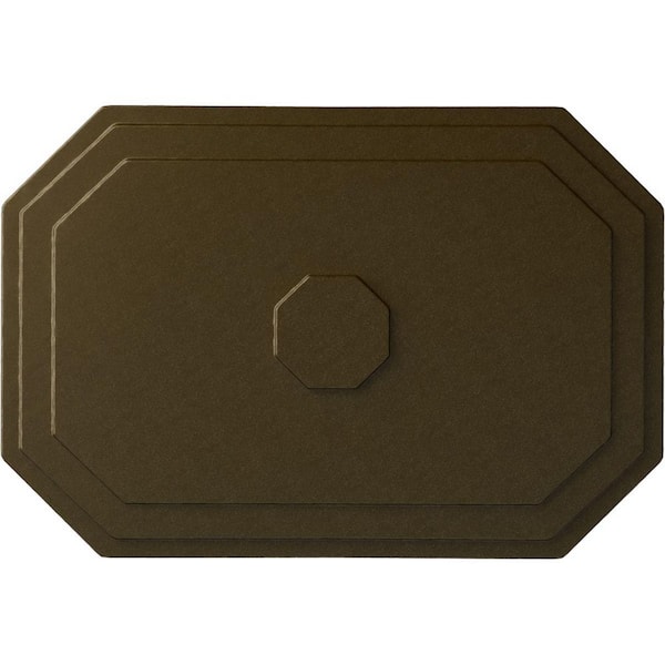 Ekena Millwork 25-1/4" W x 17-1/4" H x 1-3/4" Felix Urethane Ceiling Medallion, Brass