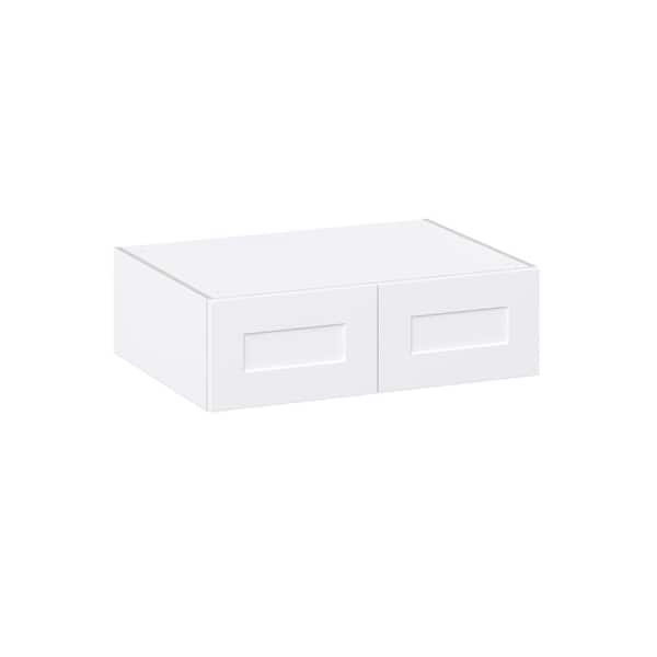 Roseland 33 in. W x 24 in. D x 10 in. H Assembled Shaker Wall Bridge Kitchen Cabinet in Warm White