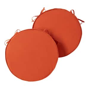 18 in. x 18 in. Rust Round Outdoor Seat Cushion (2-Pack)