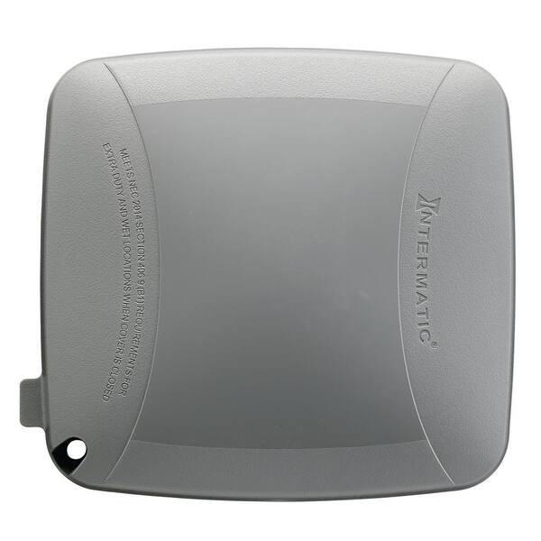 Intermatic 2-Gang Extra-Duty Plastic In-Use Electrical Outlet Cover in Gray