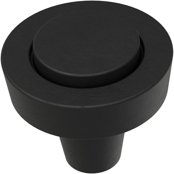 Liberty Modern Brace 1-5/32 in. (29 mm) Matte Black Cabinet Knob