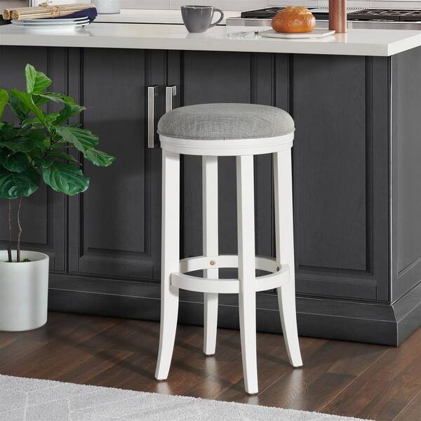 White wooden discount breakfast bar stools