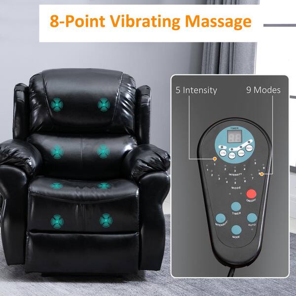 Comfier Back Massager for Pain Relief, Lumbar Black Support Pillow, 3 Massage Modes 2 Heat Levels, Cushion for Office Chair, Car, Recliner, Gifts