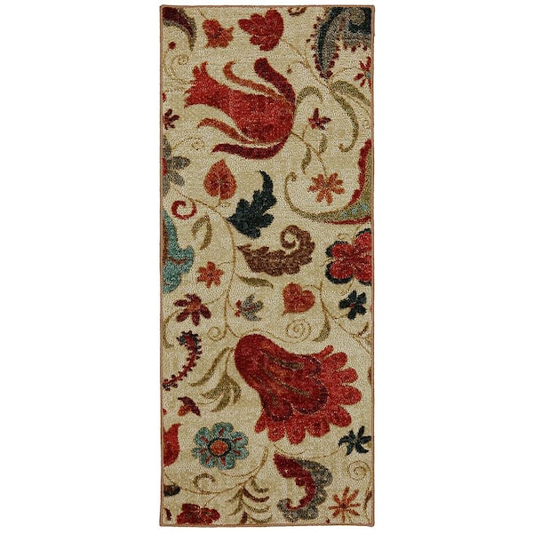 Mohawk Home Tropical Acres Multi 1 ft. 8 in. x 6 ft. Machine Washable Paisley Runner Rug