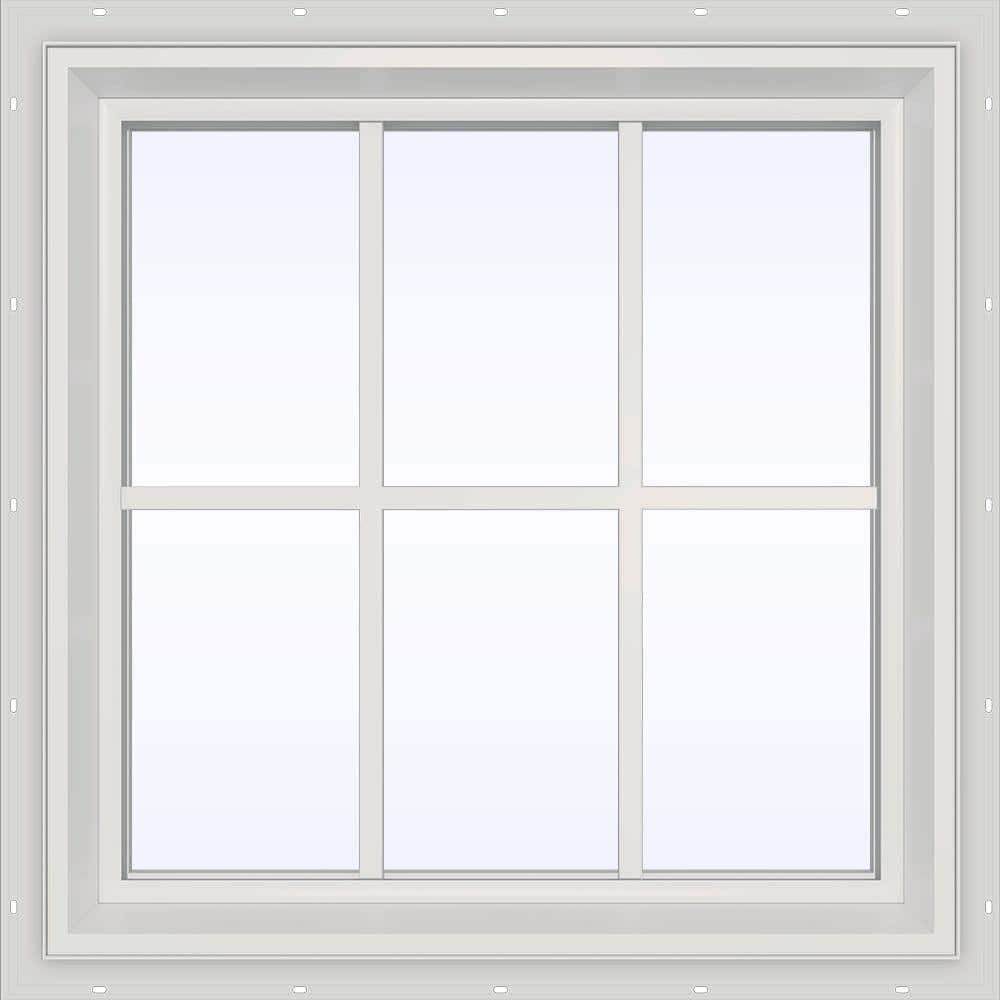 JELD-WEN 35.5 in. x 23.5 in. V-2500 Series White Vinyl Fixed