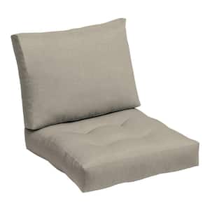 24 x 18 Earth Fiber Tufted Blowfill Deep Seating Lounge Dining Cushion Set, Sandbar Taupe Texture